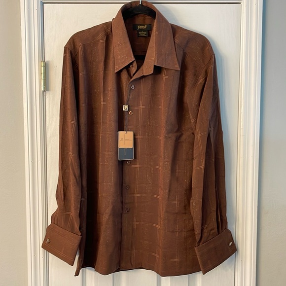 Possi Men's Long Sleeve Dress Shirt.  Size Large. - Picture 1 of 4